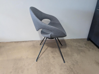 Tonon - Stuhl Moon Stoff Dunkelgrau 4 MC Füße Schwarz - 7