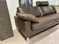 Erpo - Ecksofa CL 500 Leder 43 Mocca Braun mit Fuß- und Kopfstütze - 4