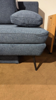 Restyl - Schlafsofa Kendall Stoff 2-7063 Blau Füße Schwarz - 6