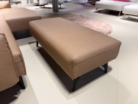 himolla - Ecksofa Tangram 9660 Leder 24 Longlife Mousse Beige Braun Gestell Metall Anthrazit Inklusive Hocker Und Verstellung - 3