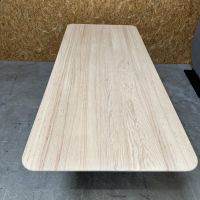 COR - Tisch Ipa Platte Esche Natur Gestell Grau Mit Stoff Bezogen - 5