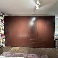 Interlübke - Kleiderschrank Collect Plus Außen Lack Matt Burgund M41 Rot Innen Lack Bronze Metallic M10 Inkl. Beleuchtung - 3