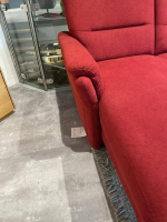 Gruber - Ecksofa Granada Stoff Titanum 7 Bordeaux Füße Massivholz Geölt - 2