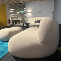 Ligne Roset - Sofa Pukka Stoff Arte 3337 Shell Beige Inklusive Hocker - 6
