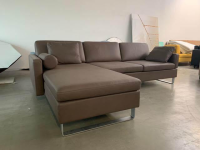 Brühl - Corner sofa Alba System M leather Pearl 85 mud gray - 8