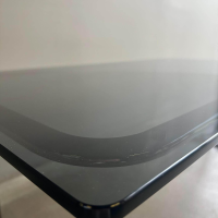 Walter Knoll - Schreibtisch Berlin Table 140 T1 Platte Rauchglas Schwarz Gestell Profilstahl Schwarz Chrom Mit Kunststoffgleitern - 3