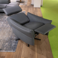 Comfortmaster - Garnitur 1267 Spektra 7267 Elektro CM Sea Leder 24 Longlife Sea Grau Blau Kufe Metall Anthrazit - 8