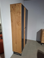 MCA Furniture - Kombivitrine Arezzo Wildeiche Geölt Glas Anthrazit - 4