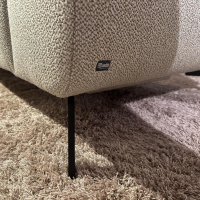 SEDDA - Wohnlandschaft Diva Stoff Liverpool Natur 16 Beige Fuß Aluminium Schwarz Matt Mit Wärmesystem - 9