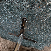 Edra - Couchtisch Diamante Platte Polycarbonat Glasgrün Sockel Metall - 2