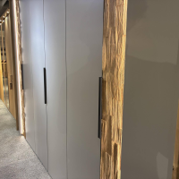 Wöstmann - Schlafzimmer WSL 8800 Lack Samtgrau Mit Spaltholz-Akzent Stoff Lightgrey Grau Mit Akzentlicht - 14