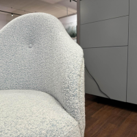 Werther - Sessel Salon Filippo Uecher Stoff Scapigliata 80 Seafoam Beige Blau Drehteller Schwarz - 4