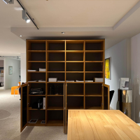 Team 7 - Anbauwand Cubus Eiche Massiv Geölt Und Farbglas Dunkel Braun - 7