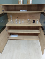 Voglauer - Highboard Opus Wildeiche Rustiko Tischlerplatte Furniert Inklusive LED Beleuchtung - 3