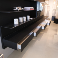 Rimadesio - Wandkomposition Abacus Living Nero Opaco 102 Mit Beleuchtung - 6