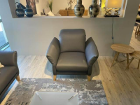 Activineo - Sessel Benson Leder WM Anthrazit Füße Holz - 7