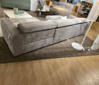 W. Schillig - Ecksofa 34000 Dwayne Stoff V87 21 Silver Grau Füße Kunststoff Schwarz Mit Kopfteilverstellung - 6