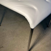 Walter Knoll - Stuhl Liz 1311 Leder Ascot White Weiß Gestell Hochglanz Verchromt Inklusive Kunststoffgleiter - 8