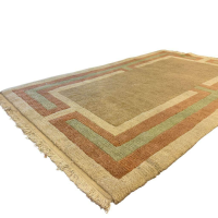 Eigene Herstellung - Teppich Brücke-Nepal 183x122 cm Schurwolle Beige Grün Rot - 5