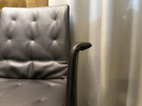 Walter Knoll - Stuhl Liz Wood 1323 Leder Congress 1399 Dark Bronze Braun Gestell Eiche Geflammt - 5