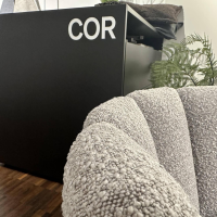 KFF - Sessel Gaia Lounge Sitz Leder Rawhide Schwarz Rücken Stoff Ascot Toffee Beige Gestell Metall Schwarz - 7