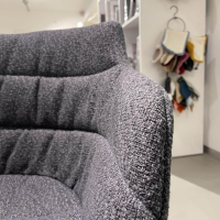 MDF Italia - 2er-Set Stuhl Flow Slim Stoff Sbiancato Tika mit vier Füßen in Bleicheiche - 4