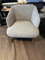 Giorgetti - 2-er Set Sessel Janet Braun Mit Nussbaum Gestell Und Leder - 2
