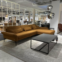 himolla - Sofa 1462 Stoff Q2Loop Chips Gelb Metallfuß Anthrazit - 8