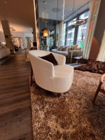 Porada - 2er-Set Sessel Copiene Heller Stoff Beige Gestell Noce Canaletta Nussbaum - 3