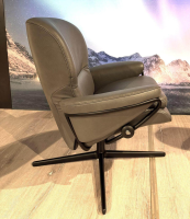Stressless - Relaxsessel Rome Leder Cori Grey Grau Untergestell Schwarz Matt Mit BalanceAdapt Funktion - 4