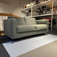 Bodema - Schlafsofa Richard Stoff Bonsai CH2955 032 Grün Metallfüße Schwarz Matt Mit Taschenfederkernmatratze - 6