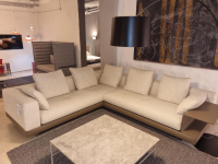 Minotti - Garnitur Connery Stoff Fisher Col. 01 Ecru Beige Base Aspen Leder Khaki - 2