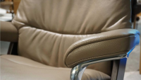 Stressless - Sessel View M Leder Cori 91 Mole 09 Signature Gestell Wenge mit Hocker - 6