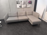 Gyform - Ecksofa Gorno Leder Linea 4 Asfald 660 Grau Inklusive Sitzauszug - 3