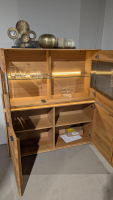 MCA Furniture - Highboard Como Wildeiche Geölt Teilmassiv mit LED-Beleuchtung - 5
