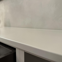 Rietberger Möbelwerke - Sideboard Deviso Lack Seidengrau Inklusive Wandspiegel Eckig Mit Beleuchtung - 4