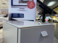 Hülsta - Multi Kommode R Lack Sahara Grau Abdeckplatte Glas Sahara Griff 057 Mit 3 Schubkästen - 6
