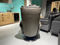 himolla - Sessel Cumulus Quartet 9720 Emil 24L42 R Leder 71 Torro Vulkan Braun Grau Teller Edelstahloptik - 4