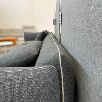COR - Sofa Jalis Stoff 8182 Stahlgrau Mit Filzgleitern Inklusive 3 Rückenkissen - 3
