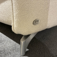 himolla - Sofa 1926 Stoff Q2 Loop Swan Cremeweiß Metallfuß Edelstahloptik Inkl. Elektronischer Verstellung Und Herzwaage Funktion - 3