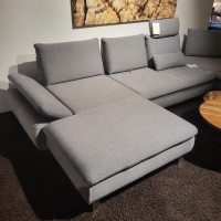 Activineo - Ecksofa Bergamo Stoff III Grau Winkelfuß Metall Inklusive Kopfstützen Und Sitztiefenverstellung - 5