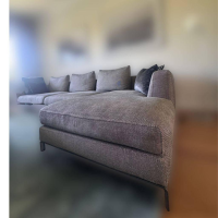 B&B Italia - Sofa Ray Stoff Elsa Graubraun/ Creme Grau Gestell Aluminium Nickel Bronzefarbig Lackiert (Second Life) - 10