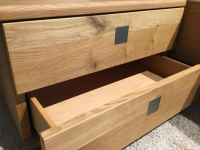 Team 7 - Doppelbett Nox Kopfteil Leder L1 74024 Dunkelbraun Gestell Eiche Wild Natur Geölt Mit 2 Nachttischen - 4