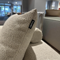 freistil Rolf Benz - Ecksofa 185 Stoff 2071 Hellelfenbein Beige Fuß Stahl Winkelfuß RAL 7037 Staubgrau Grau Mit Kissen - 3