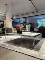 Knoll International - Couchtisch Florence Marmor Statuarietto Gestell Metall Verchromt - 4