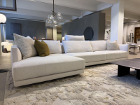Poliform - Ecksofa Salon Bristol Stoff Rabat Kat. D Ecru Offwhite Creme ohne Dekokissen - 4