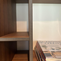 Zeitraum - Regal Code 1 Amerikanischer Nussbaum Furniert MDF Anthrazit Kante Offen - 3