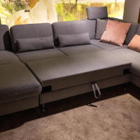 Sit & More - Polstergruppe Morris Stoff Garett Stone 20 Basic Grau Metallfuß Schwarz Matt Inklusive Kissen - 9