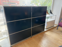 USM Haller - Sideboard USM Metall Stahlblau Pulverbeschichtet Gestell Metall Verchromt - 4