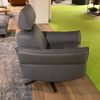 Comfortmaster - Garnitur 1267 Spektra 7267 Elektro CM Sea Leder 24 Longlife Sea Grau Blau Kufe Metall Anthrazit - 9